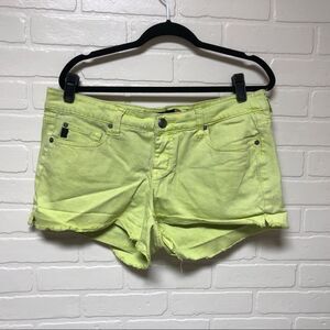 Torrid Yellow Shorts Frayed Hem Size 14 (1008)